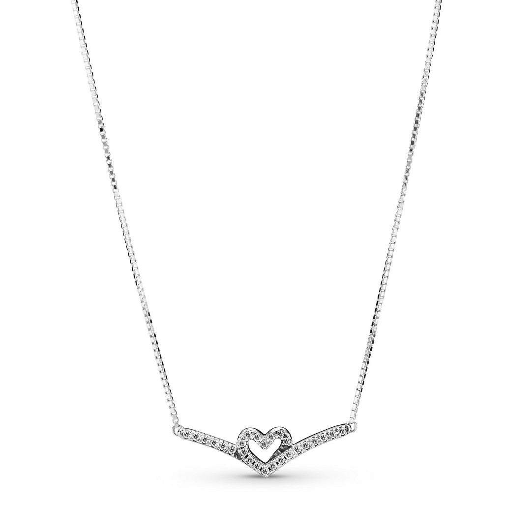 Collana Donna Pandora Cuore Desiderio Scintillante - 399273C01 - Gioielleria De Patto