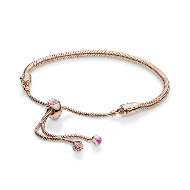 Bracciale Donna Pandora Moment Chiusura Scorrevole Fiore di Pesco - 588093NCCMX - Gioielleria De Patto