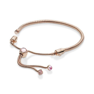 Bracciale Donna Pandora Moment Chiusura Scorrevole Fiore di Pesco - 588093NCCMX - Gioielleria De Patto