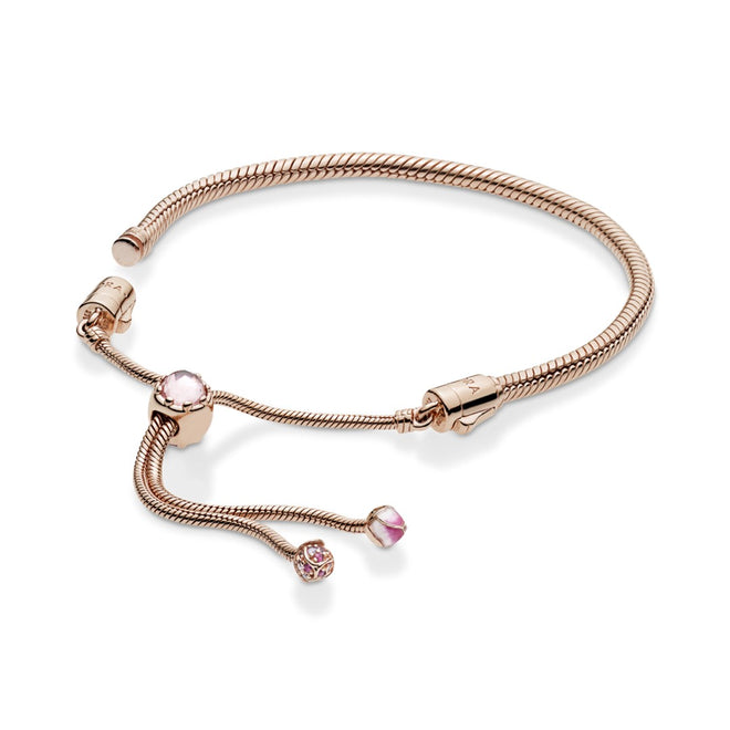 Bracciale Donna Pandora Moment Chiusura Scorrevole Fiore di Pesco - 588093NCCMX - Gioielleria De Patto
