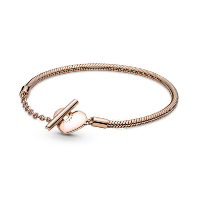 Bracciale Donna Pandora con Chiusura a T e Cuore - 589285C00 - Gioielleria De Patto
