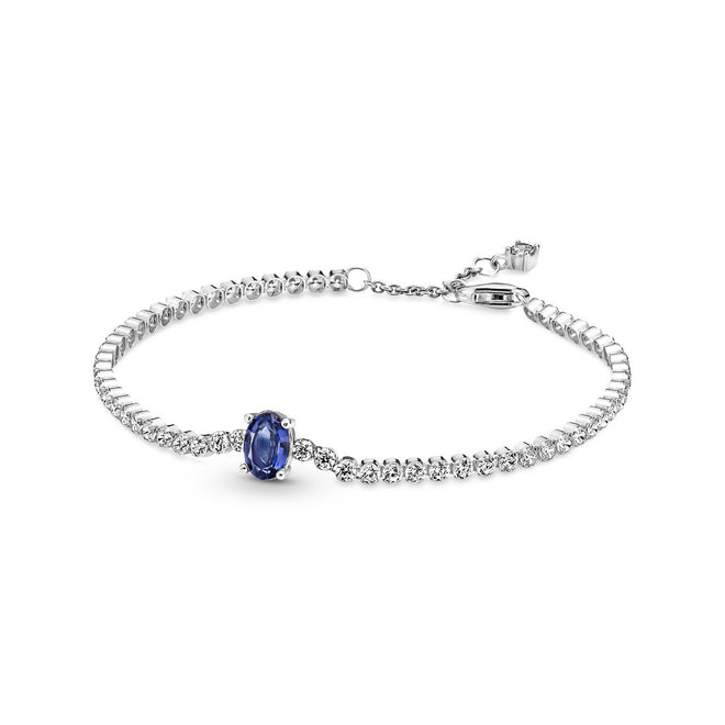 Bracciale Donna Pandora Tennis con Pietra Blu - 590039C01 - Gioielleria De Patto