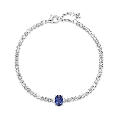 Bracciale Donna Pandora Tennis con Pietra Blu - 590039C01 - Gioielleria De Patto
