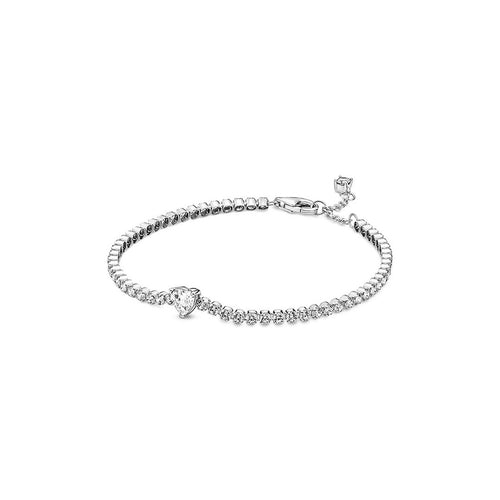 Bracciale Donna Pandora Tennis con Cuore in Rilievo - 590041C01 - Gioielleria De Patto