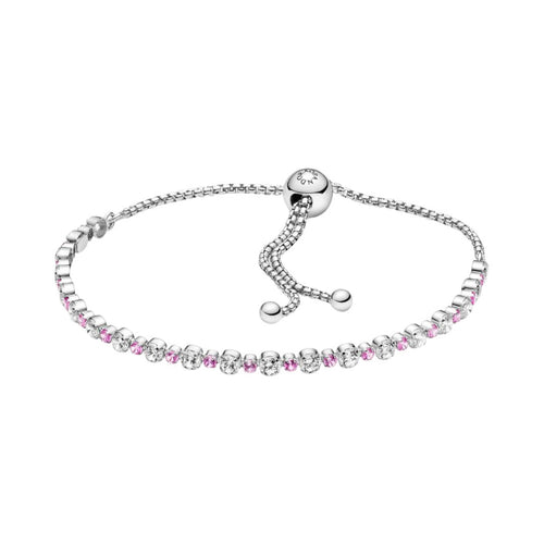 Bracciale Donna Pandora Tennis Rosa con Chiusura Regolabile - 599377C02