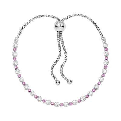 Bracciale Donna Pandora Tennis Rosa con Chiusura Regolabile - 599377C02 - Gioielleria De Patto