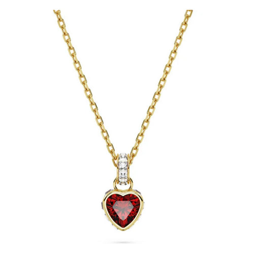 Swarovski Pendente Donna Chroma Cuore, Rosso, Placcato color oro - 5648750 - Gioielleria De Patto