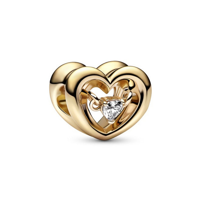 Charm Donna Pandora Cuore Splendente con Pietra - 762493C01 - Gioielleria De Patto