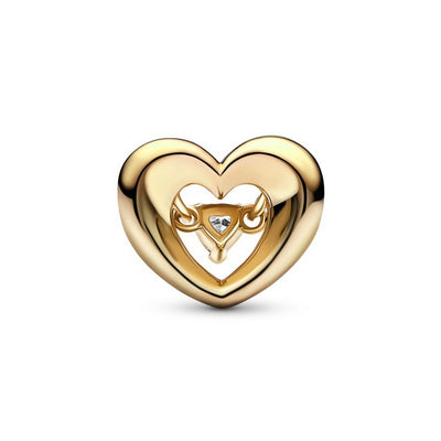 Charm Donna Pandora Cuore Splendente con Pietra - 762493C01 - Gioielleria De Patto
