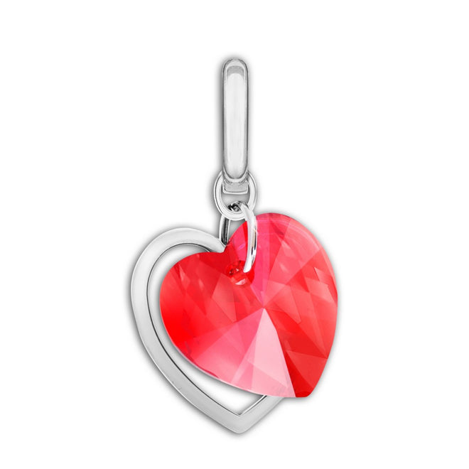 Swarovski Charm Donna Red Double Heart - 1161133 - Gioielleria De Patto