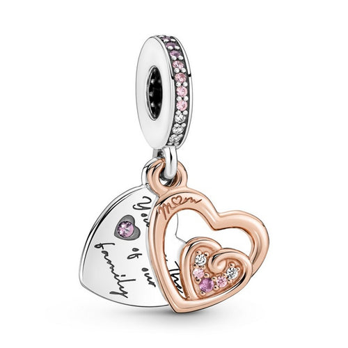 Pendente Donna Pandora Cuori Intrecciati e Famiglia - 781020C01