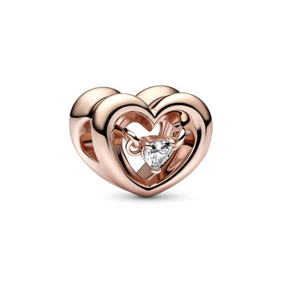 Charm Donna Pandora Cuore Splendente con Pietra - 782493C01 - Gioielleria De Patto