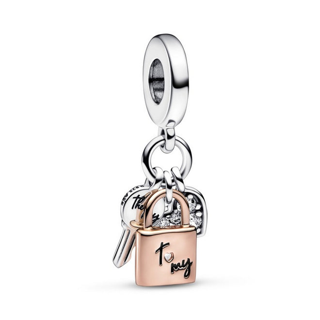 Pendente Donna Pandora Chiave, Lucchetto e Cuore - 782506C01 - Gioielleria De Patto