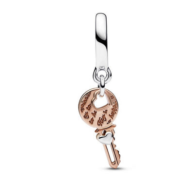 Pendente Donna Pandora Chiave della Felicità con Cuore scorrevole - 782510C00 - Gioielleria De Patto