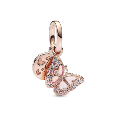 Pendente Donna Pandora Farfalla Rosa - 782555C01 - Gioielleria De Patto