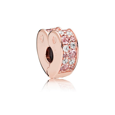 Charm Donna Pandora Archi dAmore Luminosi Rosa - 787020NPM - Gioielleria De Patto