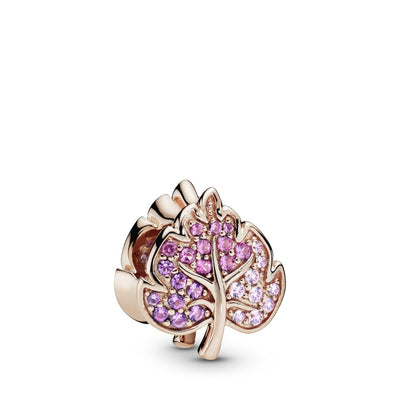 Charm Donna Pandora Foglia Rosa Pavè - 788322NPMMX - Gioielleria De Patto