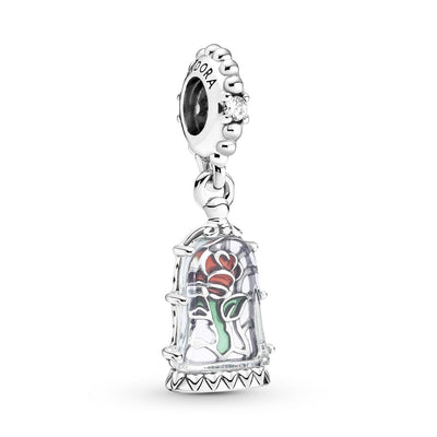 Pendente Donna Pandora Disney, La Bella e la Bestia, Rosa Incantata - 790024C01 - Gioielleria De Patto