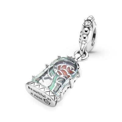 Pendente Donna Pandora Disney, La Bella e la Bestia, Rosa Incantata - 790024C01 - Gioielleria De Patto
