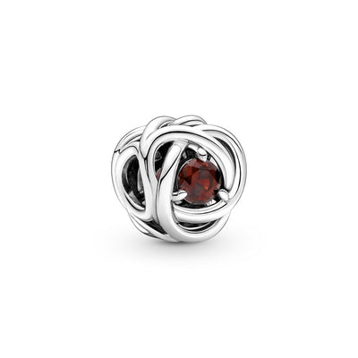 Charm Donna Pandora Cerchio Eterno Rosso Scuro - 790065C06 - Gioielleria De Patto
