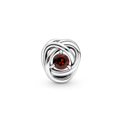Charm Donna Pandora Cerchio Eterno Rosso Scuro - 790065C06 - Gioielleria De Patto