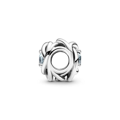 Charm Donna Pandora Cerchio Eterno Azzurro - 790065C09 - Gioielleria De Patto