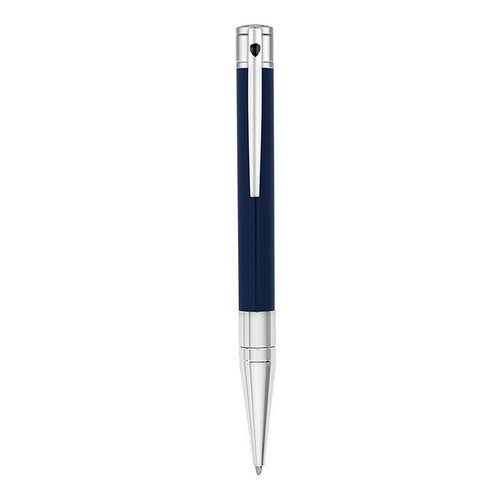 Dupont Penna a Sfera Uomo D-Initial Lacca Blu e Metallo Argentato - 265205 - Gioielleria De Patto