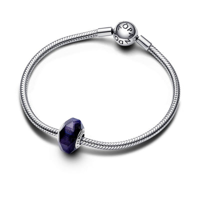 Charm Donna Pandora Vetro di Murano Notte Stellata Blu - 792984C00 - Gioielleria De Patto
