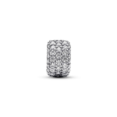 Charm Donna Pandora Pavè Fascia Tripla - 792820C01 - Gioielleria De Patto