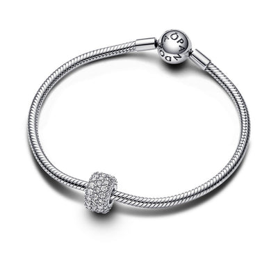 Charm Donna Pandora Pavè Fascia Tripla - 792820C01 - Gioielleria De Patto