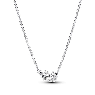 Collana Donna Pandora Luna Crescente e Stelle - 392991C01 - Gioielleria De Patto