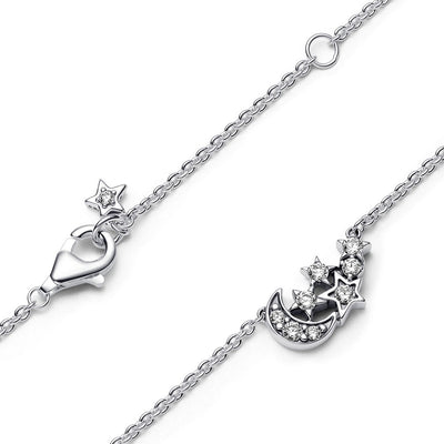 Collana Donna Pandora Luna Crescente e Stelle - 392991C01 - Gioielleria De Patto