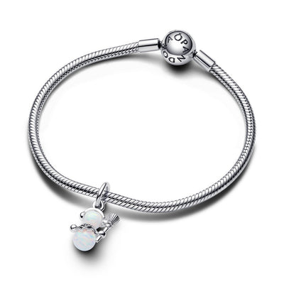Charm Pendente Donna Pandora Pupazzo di Neve Opale - 792981C01 - Gioielleria De Patto