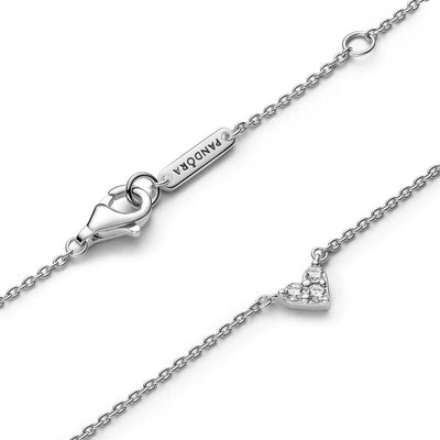 Collana Donna Pandora Cuore con Tre Pietre - 393014C01 - Gioielleria De Patto