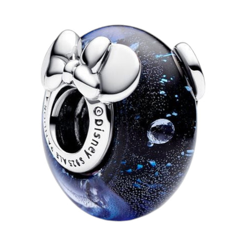 Charm Donna Pandora Disney, Mickey e Minnie, Vetro di Murano Blu - 792958C01 - Gioielleria De Patto