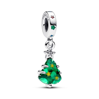 Charm Pendente Donna Pandora Albero di Natale con Stelle - 792983C01 - Gioielleria De Patto