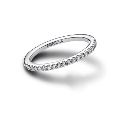 Anello Donna Pandora Pavè Fascia Sottile - 192999C01 - Gioielleria De Patto