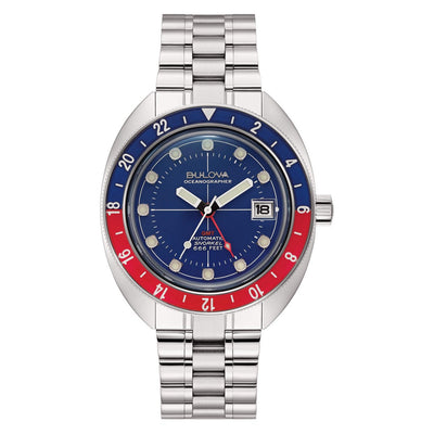 Orologio Bulova Uomo Oceanographer GMT Blu/Rosso - 96B405 - Gioielleria De Patto