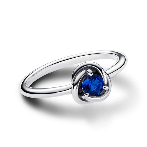 Anello Donna Pandora Cerchio Eterno Blu Settembre - 192993C09 - Gioielleria De Patto