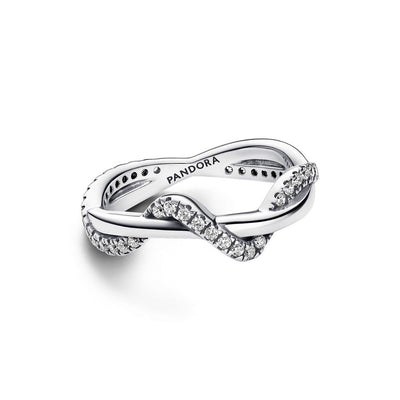 Pandora Anello Donna Onda Intreccio Luminoso - 193098C01 - Gioielleria De Patto