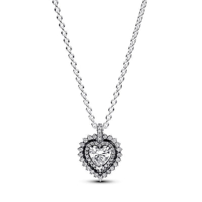 Pandora Collana Donna Punto Luce Cuore e Pavè - 393099C01 - Gioielleria De Patto