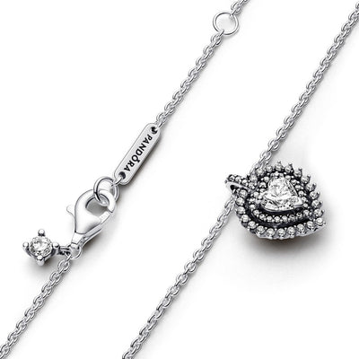 Pandora Collana Donna Punto Luce Cuore e Pavè - 393099C01 - Gioielleria De Patto