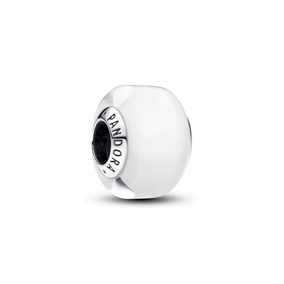 Pandora Charm Donna Mini Vetro di Murano Bianco - 793118C00 - Gioielleria De Patto