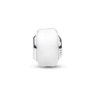 Pandora Charm Donna Mini Vetro di Murano Bianco - 793118C00 - Gioielleria De Patto