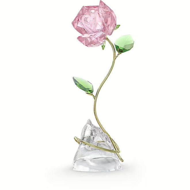 Swarovski Figura Decorativa Florere Rosa - 5666973 - Gioielleria De Patto