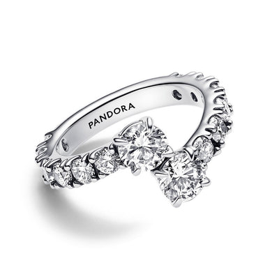 Anello Donna Pandora Fascia Scintillante Intrecciata - 193149C01 - Gioielleria De Patto