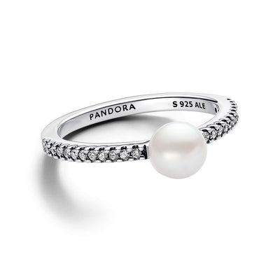 Anello Donna Pandora Perla dAcqua Dolce Coltivata e Pavè - 193158C01 - Gioielleria De Patto