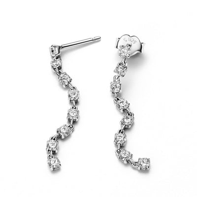 Orecchini Donna Pandora Pendenti Cascata di Pietre - 293159C01 - Gioielleria De Patto