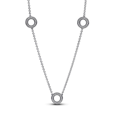 Collana Donna Pandora Cerchi Pavè - 393162C01 - Gioielleria De Patto