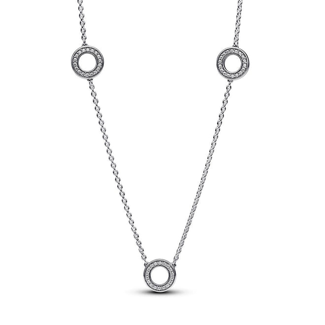 Collana Donna Pandora Cerchi Pavè - 393162C01 - Gioielleria De Patto